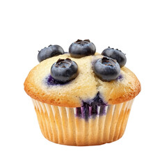 A Close-Up of a Delicious Blueberry Muffin, Ready to Be Savor