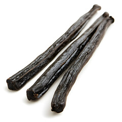 Vanilla sticks, isolated on white background