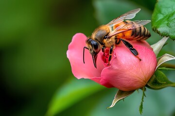 Bees and wild roses, simple beauty, essential pollination underline the importance of even the most...