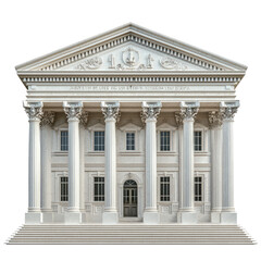 Fototapeta premium A majestic facade of a grand building, adorned with intricate details and classical columns. The building exudes an air of authority and history, inviting exploration.