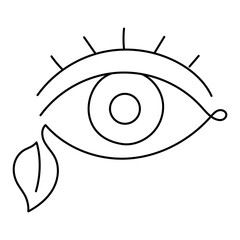 Environmental Anxiety Monoline Icon Design. Represents Mental Health, Climate Change, Psychological Stress, Sustainability. Transparent PNG.