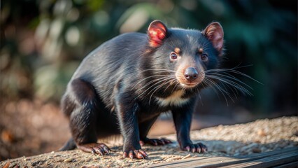 a tasmanian devil with beautiful natural background