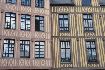 Obraz premium Maisons à pans de bois à Rouen en Normandie. France