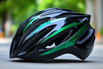 Fototapeta premium Bike helmets, safety first, stylish protection are essential for every cyclist, from beginners to pros