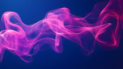Obraz premium Pink Smoke on Blue Background, Abstract Image, Texture, Pattern, Wallpaper, Cover and Screen for Smartphone, PC, Laptop, 9:16 and 16:9 Format