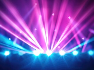 Obraz premium Vibrant stage lights in blue and pink create a dynamic and energetic atmosphere, perfect for events, concerts, and performances.