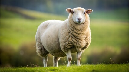 a sheep with beautiful natural background