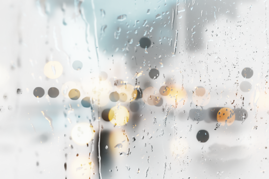Water Droplets on Glass in Dim Light Reflection overlay