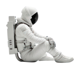 PNG Astronaut sitting astronaut white.