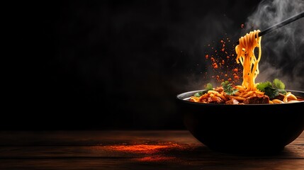 A bowl of Lanzhoustyle handpulled noodles with clear broth, tender beef slices, and fresh cilantro, served on a rustic wooden table