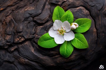 Blossoms, on an ancient tree, symbols of endurance remind us of the strength and resilience of nature