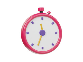 Stopwatch icon 3d render illustration