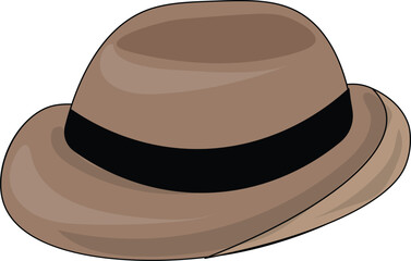 Classic brown fedora hat with black ribbon, offering a timeless and stylish accessory for various occasions