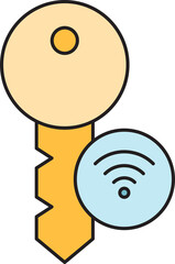 Smart Key and Wifi Icon
