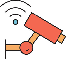 Cctv Connected Wifi Icon
