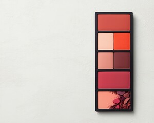 Fototapeta premium A stylish makeup palette featuring a range of vibrant blush shades, perfect for enhancing any makeup look with beautiful color.