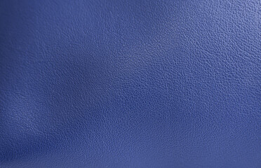 Blue leather, closeup view of material texture