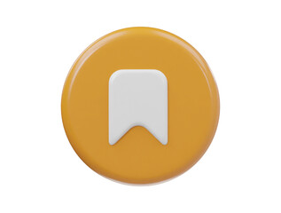 Book mark icon 3d render illustration