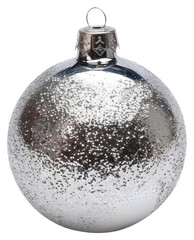 Shiny silver Christmas ornament ball