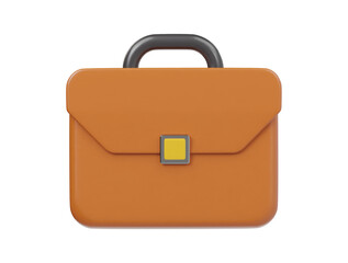 Business bag icon 3d render illustration