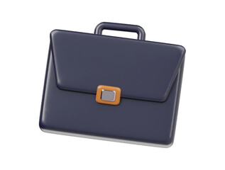 Business bag icon 3d render illustration