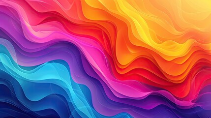 Obraz premium Abstract Wavy Background of Vibrant Hues