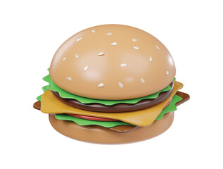 Berger icon 3d render illustration