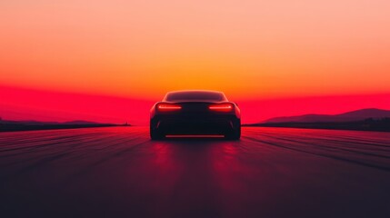 Fototapeta premium High-speed EV car on a racetrack, battery endurance and performance tests, advanced technology showcased