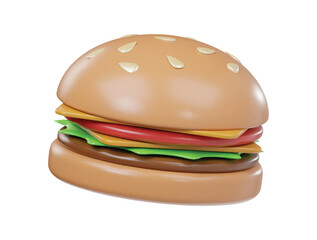 Berger icon 3d render illustration