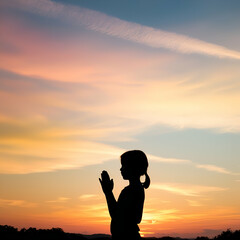 Fototapeta premium pray and child