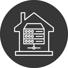Data House Vector Icon Design