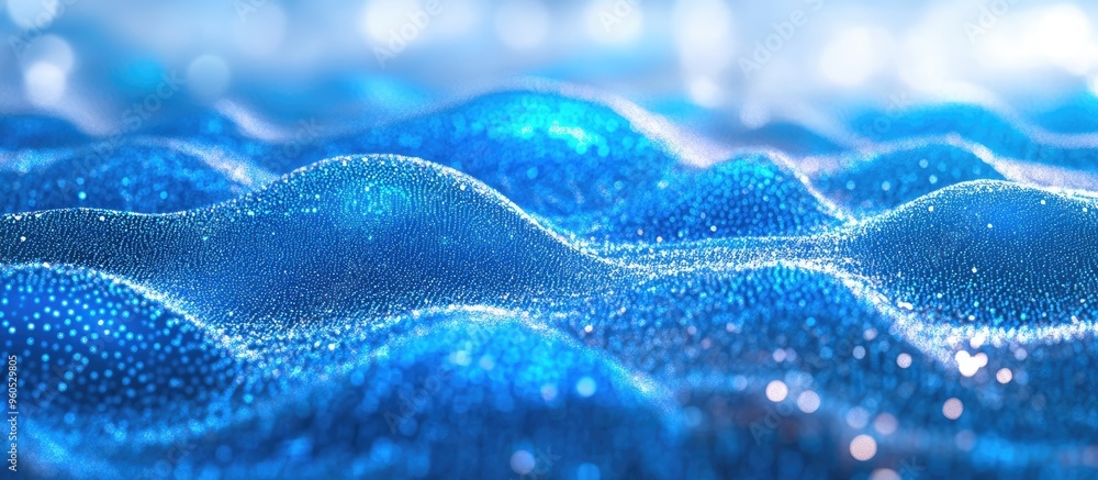 Poster blue wave light screen gradient texture background abstract representation of ai technology and big 