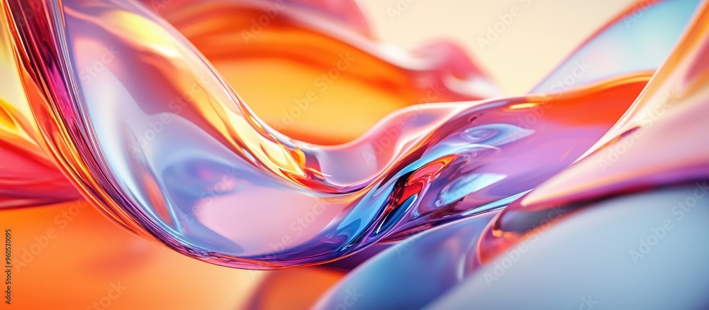 Poster vibrant abstract design featuring a blend of colors and shapes creating a dynamic and visually appea