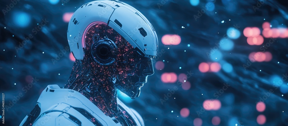 Poster artificial intelligence technology in action showcasing innovative applications and transformative i
