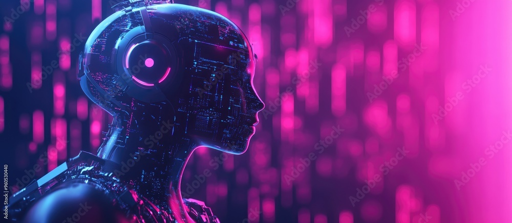 Poster 3d rendering of ai and artificial intelligence concepts showcasing innovative technology and futuris