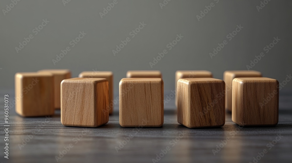 Aufkleber ppp displayed on wooden blocks against a gray backdrop symbolizing technological concepts