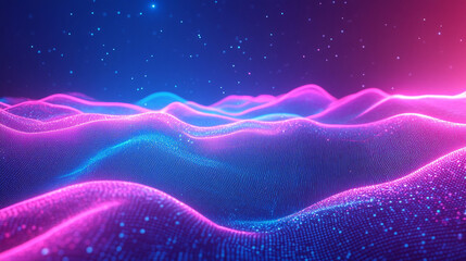 Fototapeta premium abstract neon waves background 