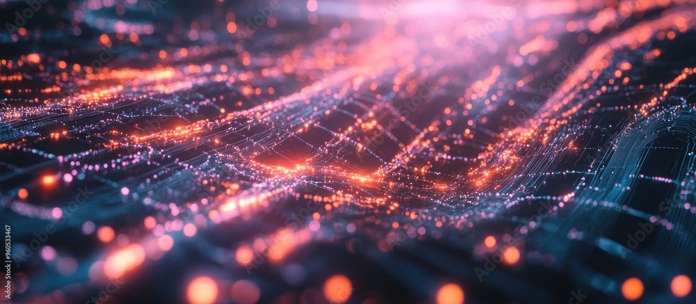 Poster abstract web background featuring artificial intelligence and technology concepts virtual elements b