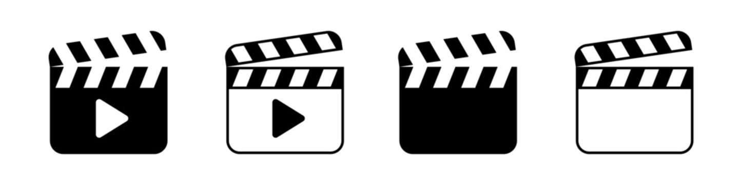 Clapper board icon. Clapper icon