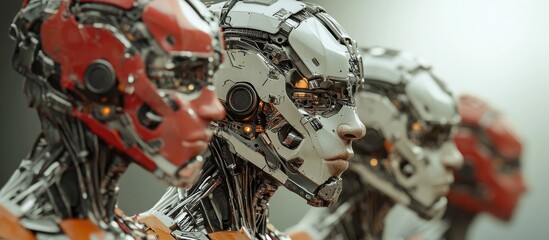 Cyborg characters embodying a blend of human and robotic traits