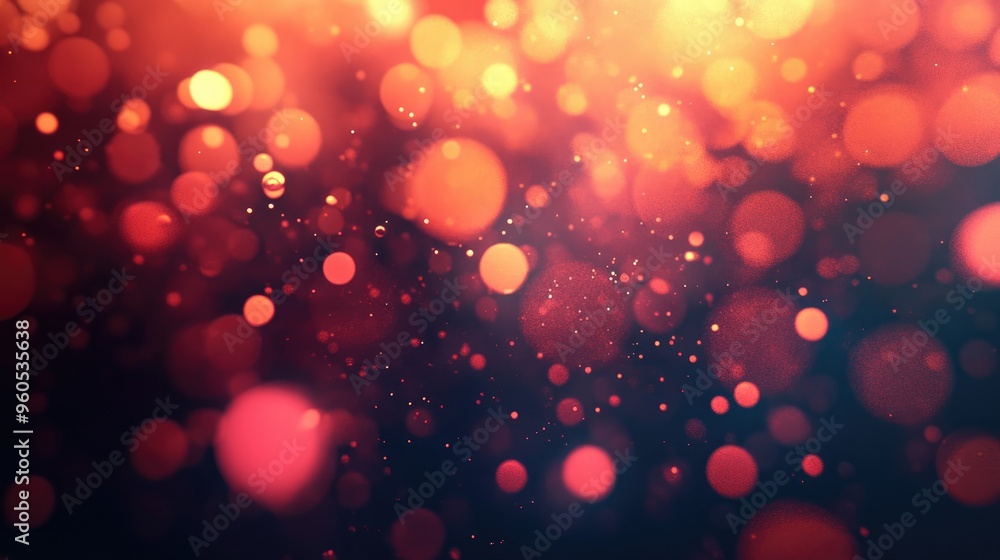 Poster abstract particles bokeh for cinematic trailers digital technology presentations and concert backgro