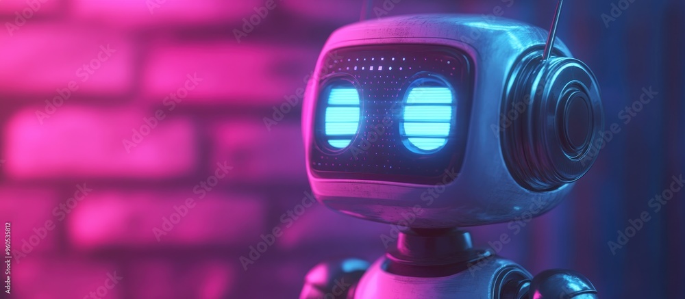Aufkleber digital chatbot concept featuring an ai powered application for conversation assistance focusing on 