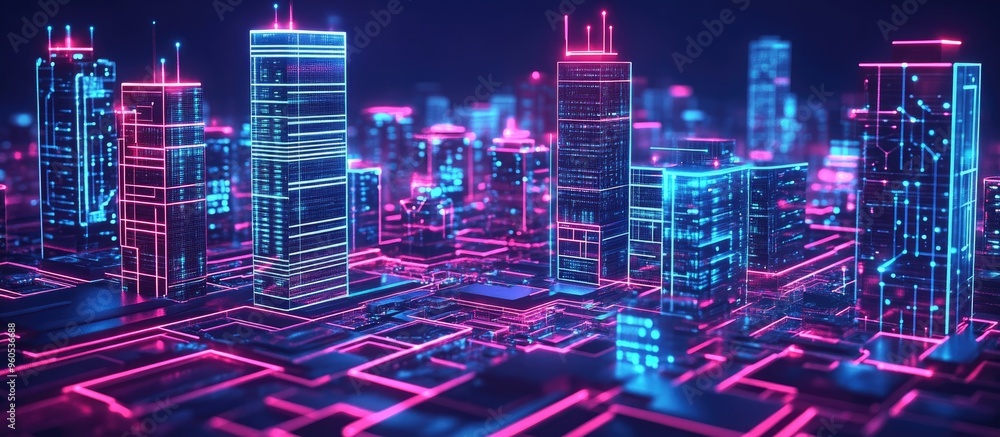 Poster iot and telecommunication concepts integrated for enhanced connectivity and smart solutions