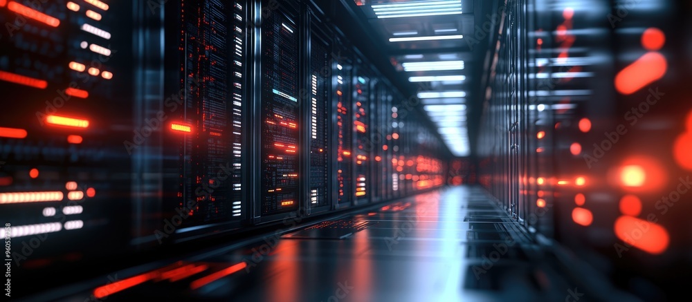 Poster 3d rendering of a database storage system showcasing data management and organization