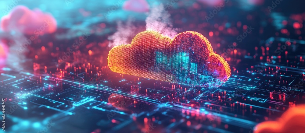 Poster infographic on fog and edge computing optimizing data transfer technology