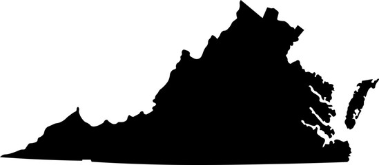 State of Virginia Silhouette Outline Graphic Design with Transparent Background  © Morgan Pressnell