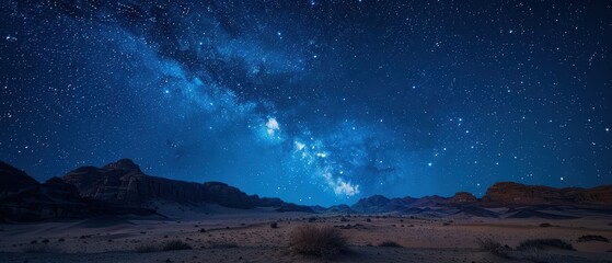 Tranquil Desert Oasis Under a Blanket of Stars in Stunning 8K UHD Astrophotography