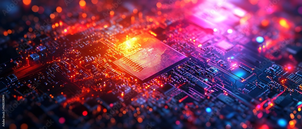 Poster semiconductor materials microprocessor architecture and nanotechnology enhancements depicted in a hi