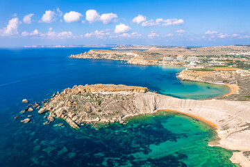 Landscape with Għajn Tuffieħa and Golden bay beach, Malta