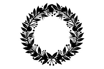 Collection of Christmas floral wreaths. Modern design for Holidays invitation card, poster, banner, greeting card, postcard, packaging, print. Vector illustration. 